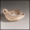 Terracotta oil lamp, Terracotta, Roman