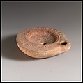 Terracotta oil lamp, Terracotta, Roman