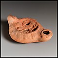 Terracotta oil lamp, Terracotta, Roman