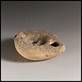 Terracotta oil lamp, Terracotta, Roman