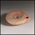 Terracotta oil lamp, Terracotta, Roman