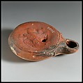 Terracotta oil lamp, Terracotta, Roman, Cypriot