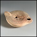 Terracotta oil lamp, Terracotta, Roman