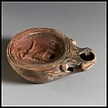 Terracotta oil lamp, Terracotta, Roman, Cypriot
