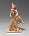 Terracotta group of two girls playing a game known as ephedrismos, Terracotta, Greek, Corinthian