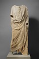 Marble statue of a togatus (man wearing a toga), Marble, Roman