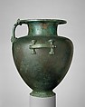 Bronze hydria (water jar), Bronze, Greek