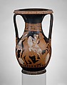 Terracotta pelike (wine jar), Attributed to the Amazon Painter, Terracotta, Greek, Attic
