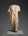 Marble statue of a kore (maiden), Marble, Island, Greek