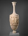 Marble funerary lekythos of Aristomache, Marble, Pentelic, Greek, Attic