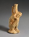 Terracotta vase in the form of a sleeping Black African youth, Terracotta, Cypriot