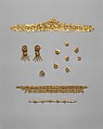 Gold necklace of beads and tubes, Gold, Greek