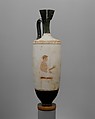 Terracotta lekythos (oil flask), Achilles Painter, Terracotta, Greek, Attic
