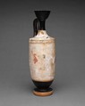 Terracotta lekythos (oil flask), Painter of Munich 2335, Terracotta, Greek, Attic