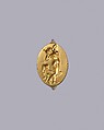 Gold ring with intaglio of a naked woman, Gold, Greek