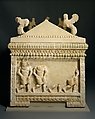 Limestone sarcophagus: the Amathus sarcophagus, Hard limestone, Cypriot
