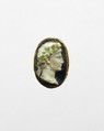 Gold ring with cameo glass portrait of the Emperor Augustus, Gold with glass, Roman