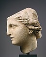 Marble head of Athena, Marble, Greek