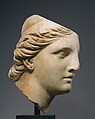 Marble head of Athena, Marble, Greek