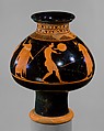 Terracotta psykter (vase for cooling wine), Attributed to Oltos, Terracotta, Greek, Attic
