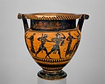 Terracotta column-krater (bowl for mixing wine and water), Attributed to the Lykomedes Painter, Terracotta, Greek, Attic