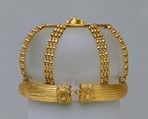 Gold openwork hairnet with medallion | Greek, Ptolemaic | Hellenistic ...