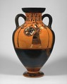 Terracotta neck-amphora of Panathenaic shape, Attributed to the Princeton Painter, Terracotta, Greek, Attic