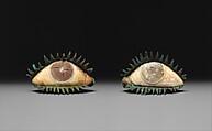 Pair of eyes, Bronze, marble, frit, quartz, obsidian, Greek