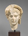 Marble head of a veiled man, Marble, Roman