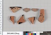 Terracotta fragments of kylikes (drinking cups), Terracotta, Greek, Attic