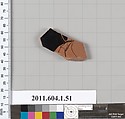 Terracotta fragment of a kylix (drinking cup), Terracotta, Greek, Attic