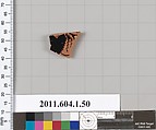 Terracotta fragment of a kylix (drinking cup), Terracotta, Greek, Attic