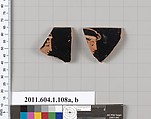 Terracotta rim fragments of a kylix (drinking cup), Terracotta, Greek, Attic