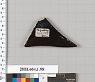 Terracotta fragment of a kylix (drinking cup), Attributed to the Painter of London D 12 [DvB], Terracotta, Greek, Attic