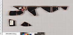 Terracotta fragments of a kylix (drinking cup), Terracotta, Greek, Attic
