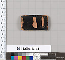 Terracotta rim fragment of a kylix (drinking cup), Terracotta, Greek, Attic