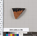 Terracotta rim fragment of a kylix (drinking cup), Attributed to the Aberdeen Painter [DvB], Terracotta, Greek, Attic