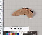 Terracotta fragment of a kylix (drinking cup), Terracotta, Greek, Attic