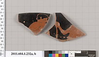Terracotta fragments of a kylix (drinking cup), Terracotta, Greek, Attic