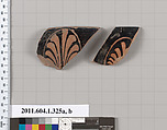 Terracotta rim fragments of kylikes (drinking cups), Terracotta, Greek, Attic