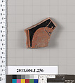 Terracotta fragment of a kylix (drinking cup), Terracotta, Greek, Attic