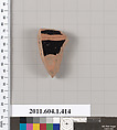 Terracotta fragment of a kylix (drinking cup), Terracotta, Greek, Attic