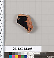 Terracotta fragment of a kylix (drinking cup), Terracotta, Greek, Attic