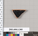 Terracotta rim fragment of a kylix (drinking cup), Terracotta, Greek, Attic