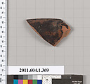 Terracotta rim fragment of a kylix (drinking cup), Terracotta, Greek, Attic