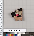 Terracotta fragment of a kylix (drinking cup), Terracotta, Greek, Attic