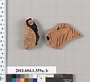 Terracotta fragments of a kylix (drinking cup), Terracotta, Greek, Attic