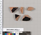 Terracotta fragments of kylikes(drinking cups), Terracotta, Greek, Attic