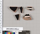 Terracotta fragments of kylikes(drinking cups), Terracotta, Greek, Attic