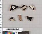 Terracotta fragments of kylikes (drinking cups), Terracotta, Greek, Attic